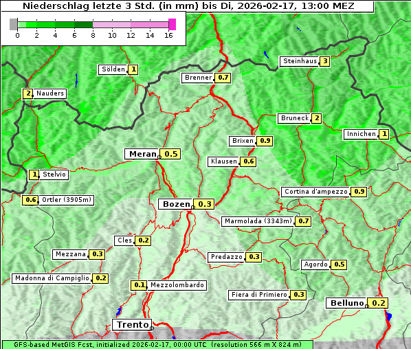 Niederschlag, 17. 2. 2026