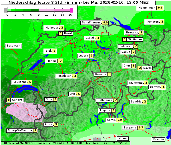 Niederschlag, 16. 2. 2026