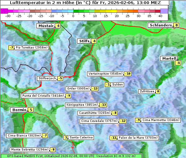 Temperatur, 6. 2. 2026