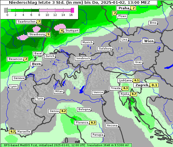 Niederschlag, 2. 1. 2025