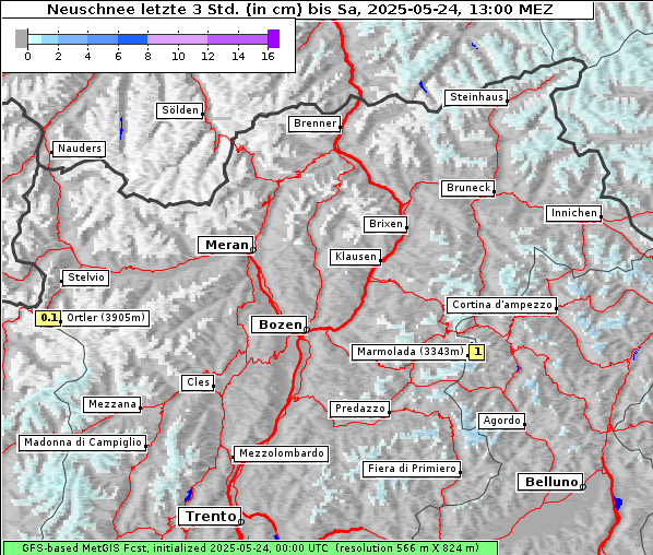 Neuschnee, 24. 5. 2025