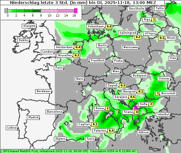 Niederschlag, 18. 11. 2025