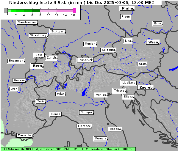 Niederschlag, 6. 3. 2025