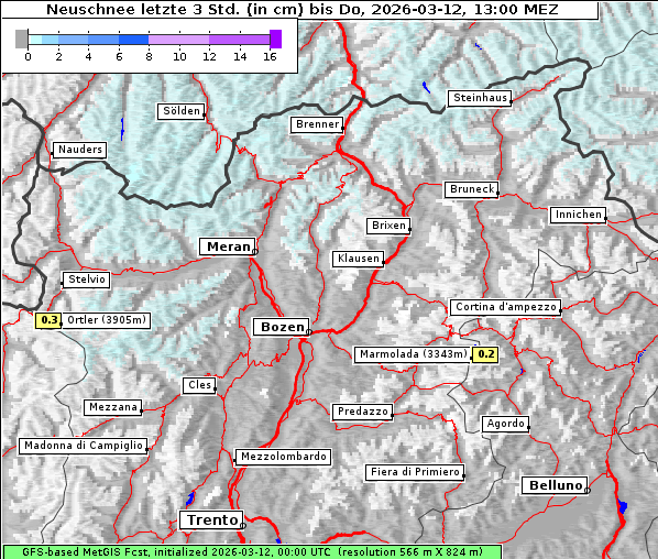 Neuschnee, 12. 3. 2026