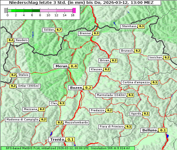 Niederschlag, 12. 3. 2026