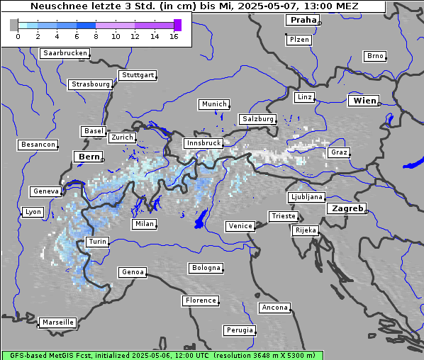 Neuschnee, 7. 5. 2025