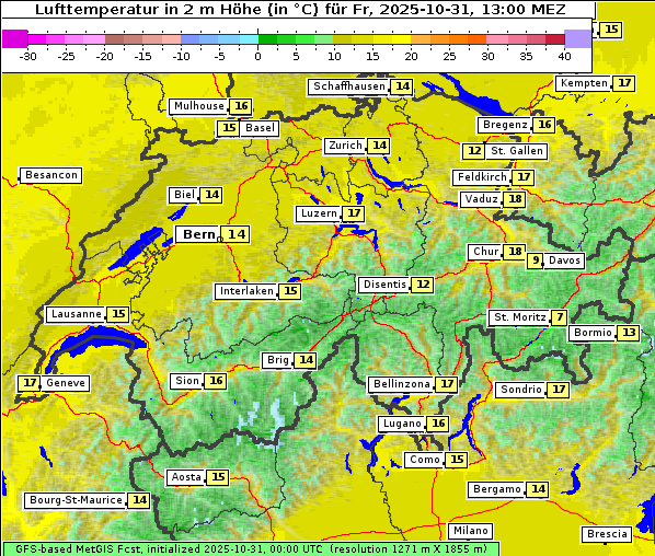 Temperatur, 31. 10. 2025