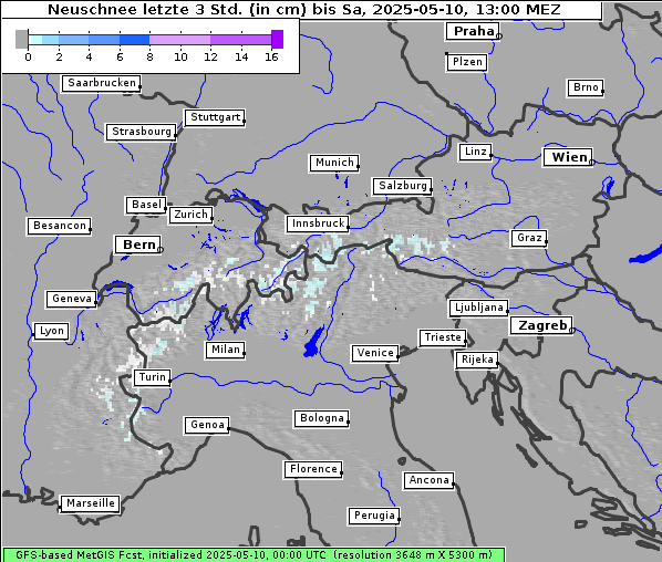 Neuschnee, 10. 5. 2025
