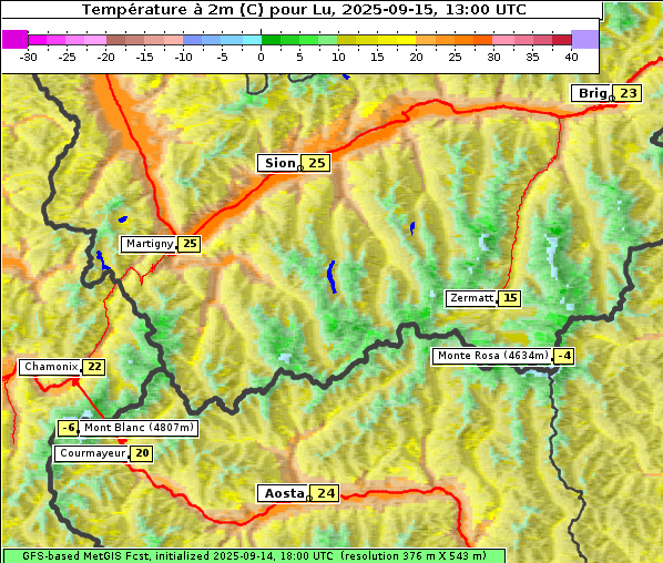 Temperatur, 15. 9. 2025
