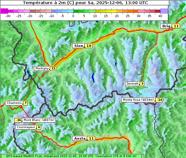 Temperatur, 6. 12. 2025