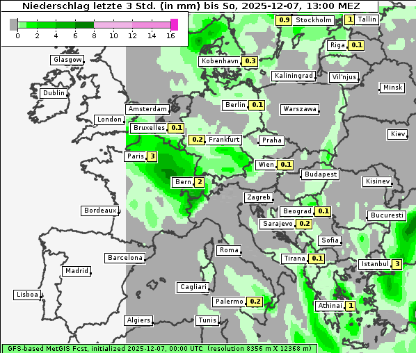 Niederschlag, 7. 12. 2025
