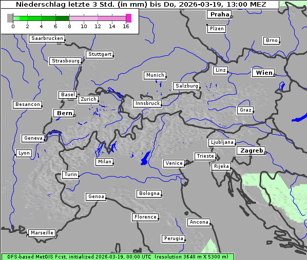 Niederschlag, 19. 3. 2026