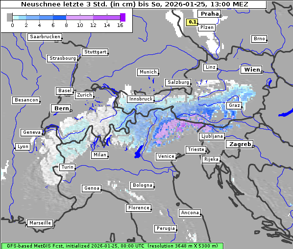 Neuschnee, 25. 1. 2026