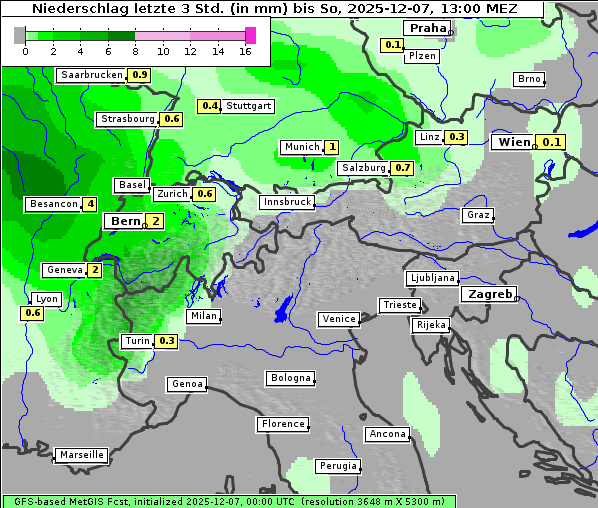 Niederschlag, 7. 12. 2025