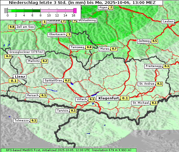 Niederschlag, 6. 10. 2025