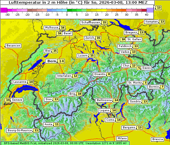 Temperatur, 8. 3. 2026