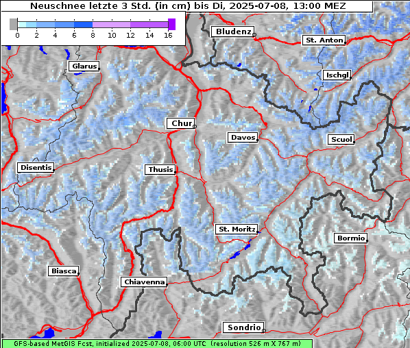 Neuschnee, 8. 7. 2025