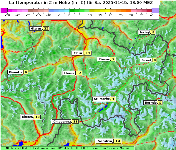 Temperatur, 15. 11. 2025