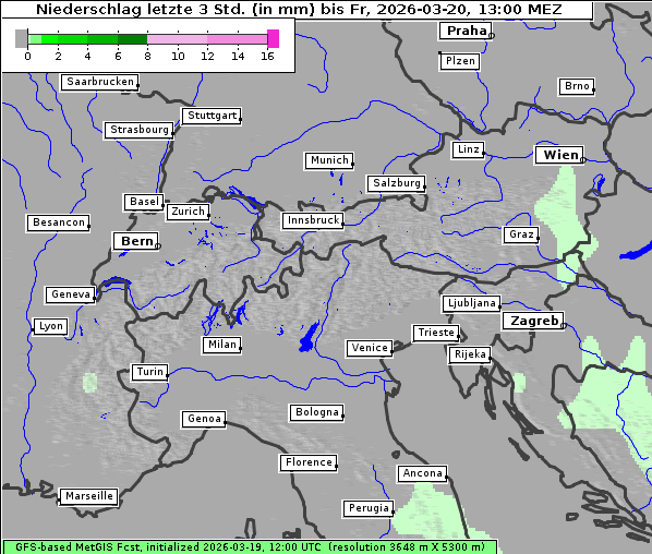 Niederschlag, 20. 3. 2026