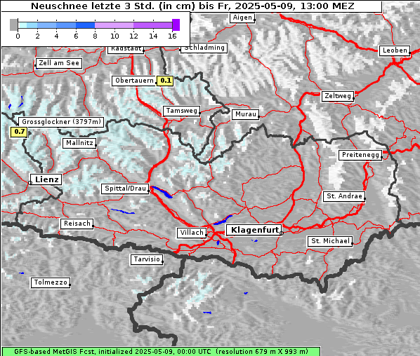 Neuschnee, 9. 5. 2025