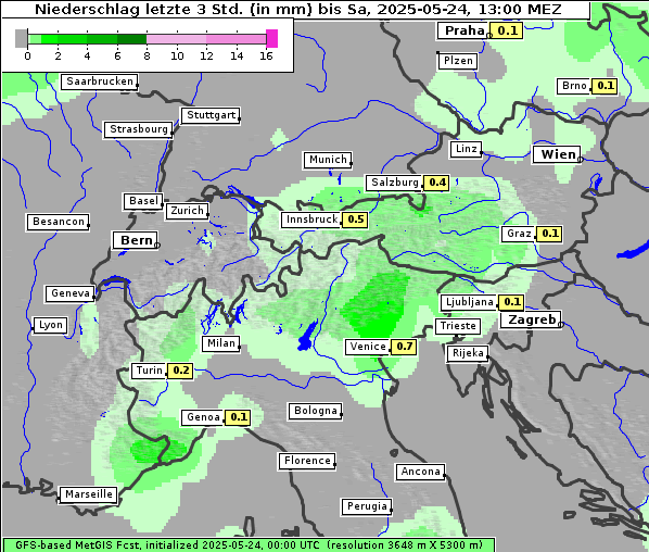 Niederschlag, 24. 5. 2025