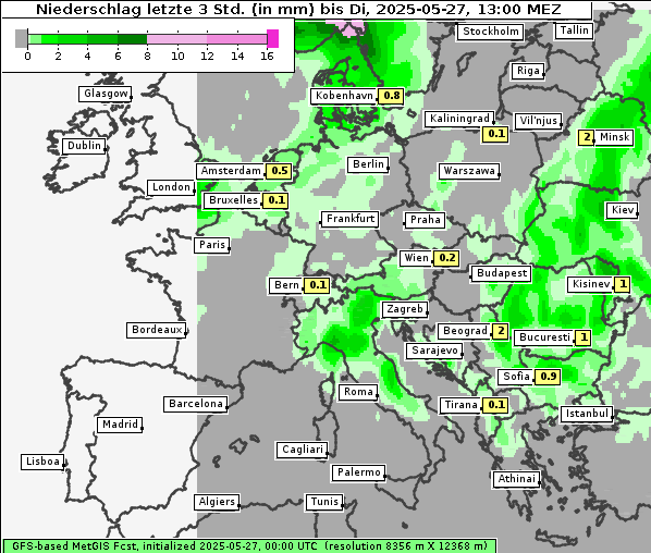 Niederschlag, 27. 5. 2025