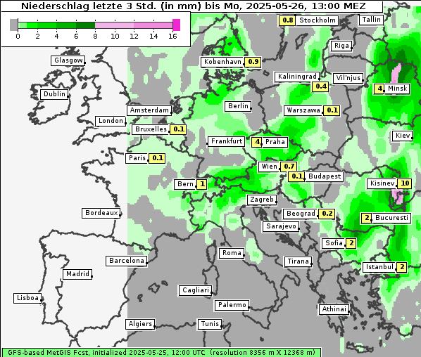 Niederschlag, 26. 5. 2025