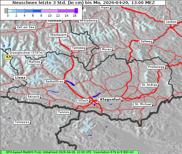 Neuschnee, 20. 4. 2026