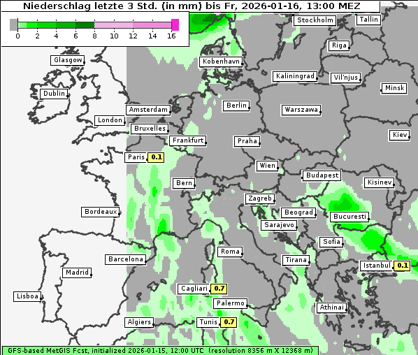 Niederschlag, 16. 1. 2026