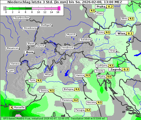 Niederschlag, 8. 2. 2026
