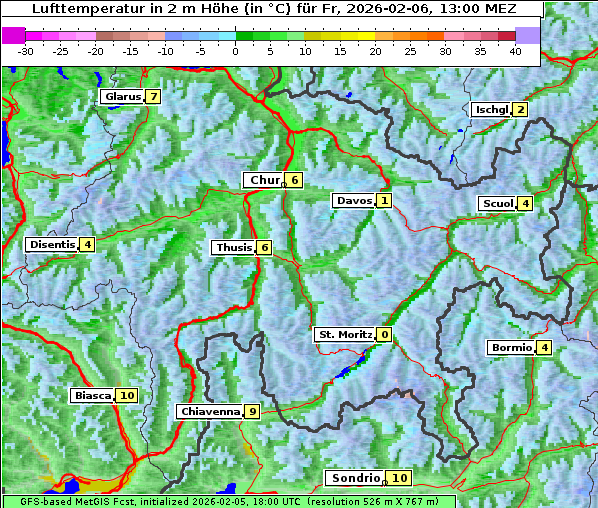 Temperatur, 6. 2. 2026