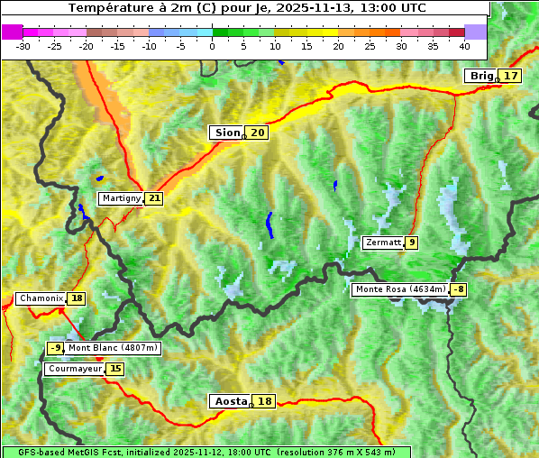 Temperatur, 13. 11. 2025