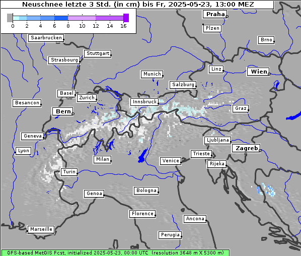Neuschnee, 23. 5. 2025