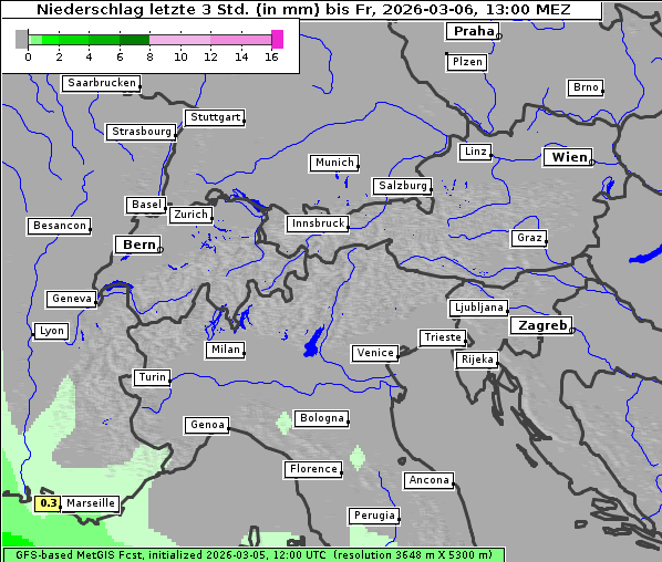 Niederschlag, 6. 3. 2026
