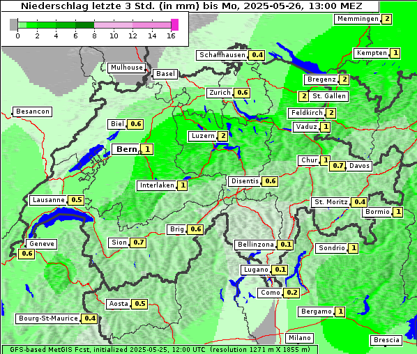 Niederschlag, 26. 5. 2025