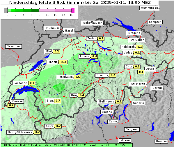 Niederschlag, 11. 1. 2025