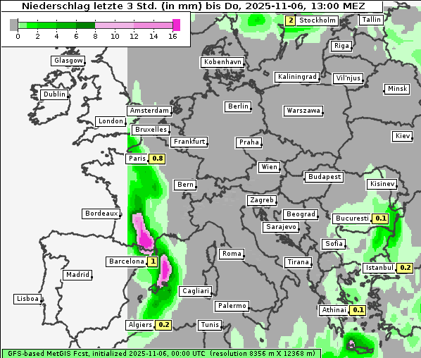 Niederschlag, 6. 11. 2025