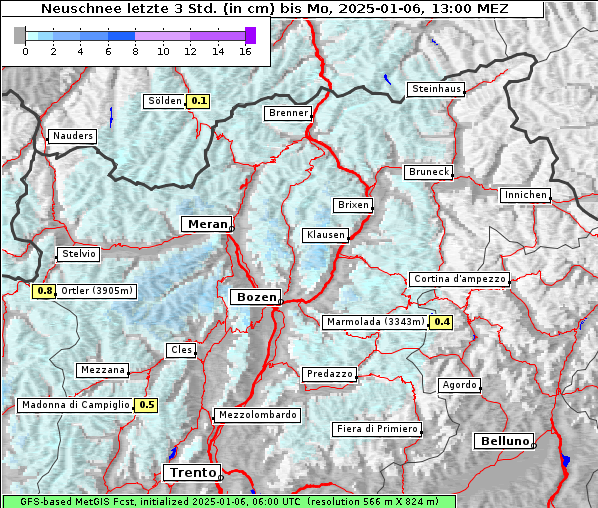 Neuschnee, 6. 1. 2025