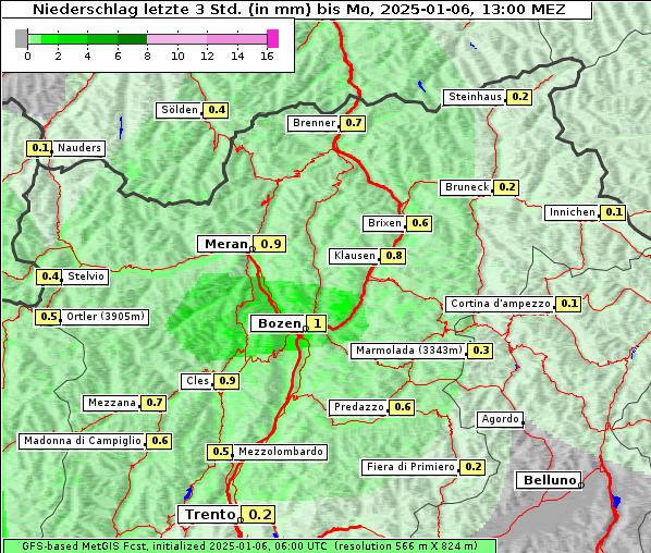 Niederschlag, 6. 1. 2025