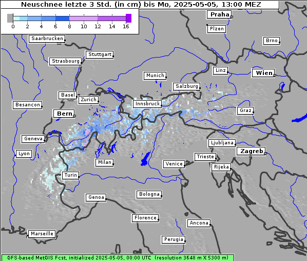 Neuschnee, 5. 5. 2025