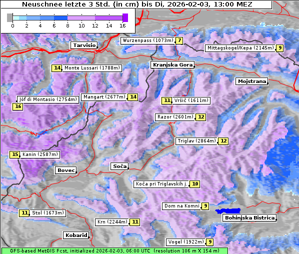 Neuschnee, 3. 2. 2026