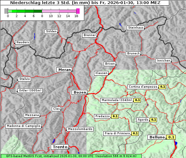 Niederschlag, 30. 1. 2026