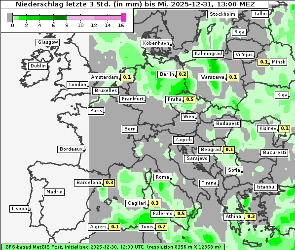 Niederschlag, 31. 12. 2025