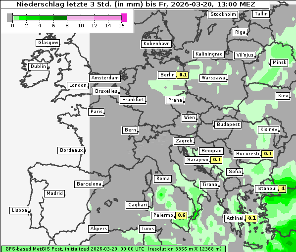 Niederschlag, 20. 3. 2026