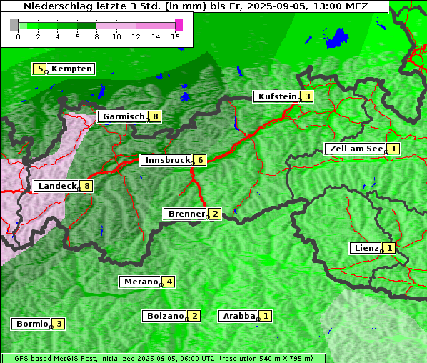 Niederschlag, 5. 9. 2025