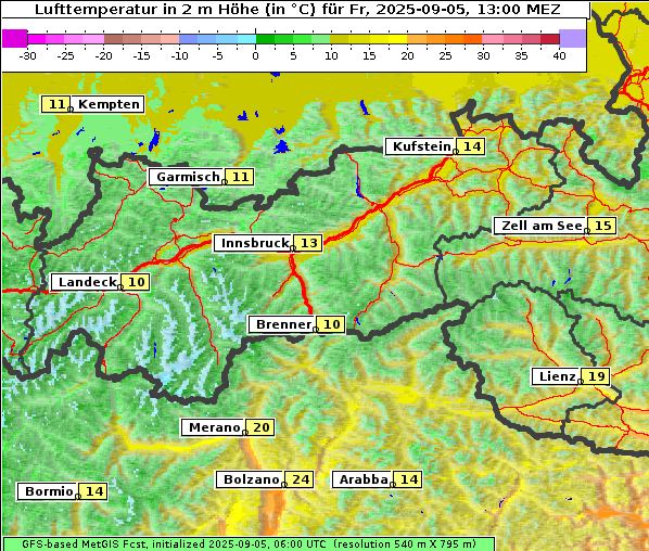 Temperatur, 5. 9. 2025