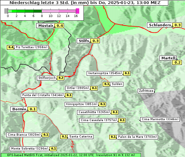 Niederschlag, 23. 1. 2025