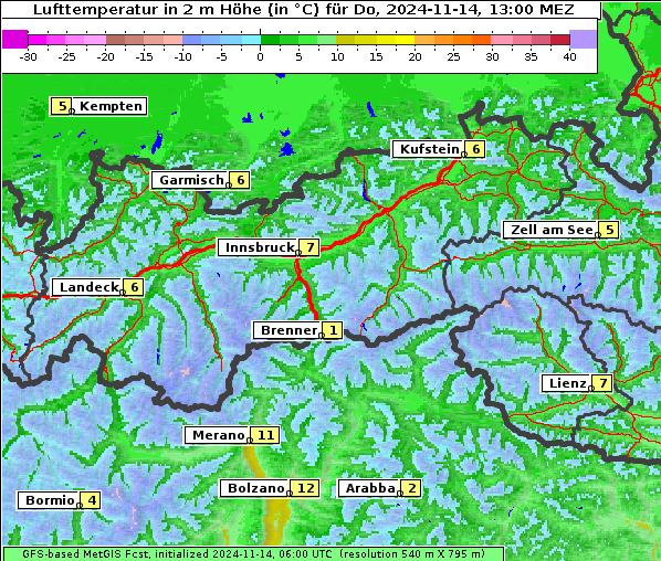 Temperatur, 14. 11. 2024