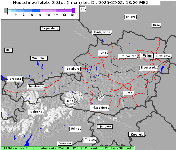 Neuschnee, 2. 12. 2025