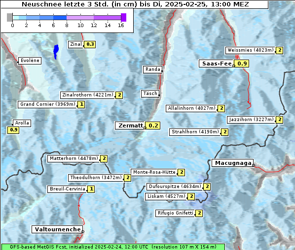 Neuschnee, 25. 2. 2025